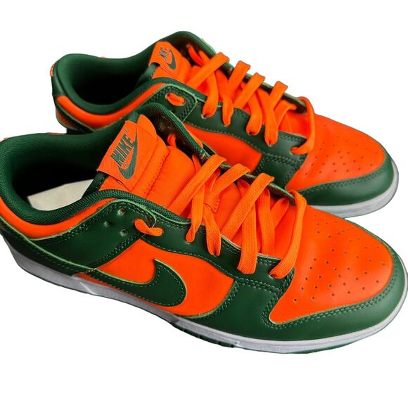 Nike Dunk Low Miami Hurricanes Green/Orange 2022 Size 9 main image 7